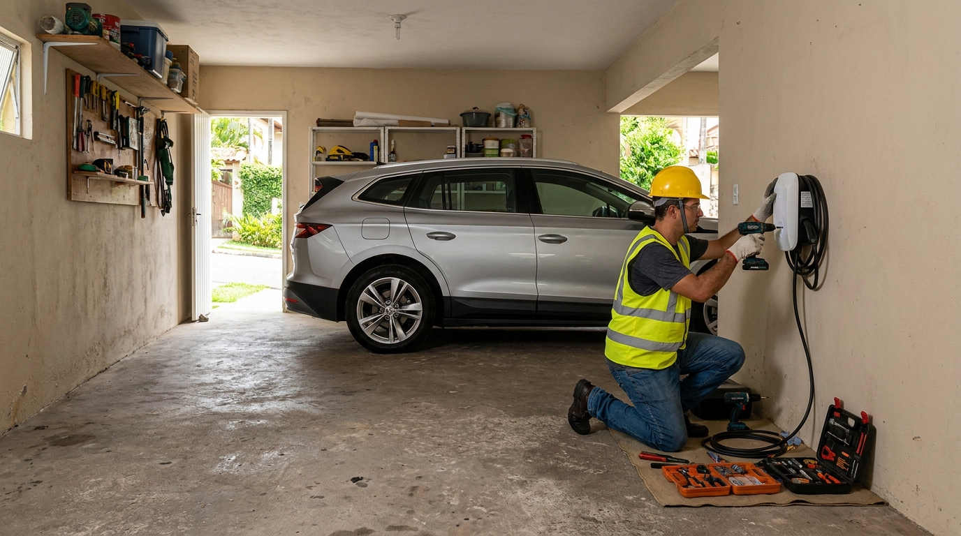 Instalação em garagem ou condomínio em Mogi das Cruzes‑SP